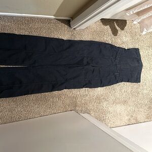 Zara Black Denim Jumpsuit Small